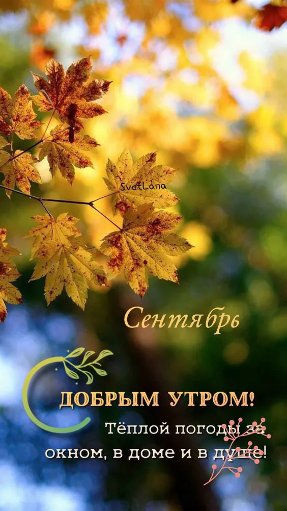 Картинки "Доброе сентябрьское утро". Картинки с Добрым сентябрьским утром 