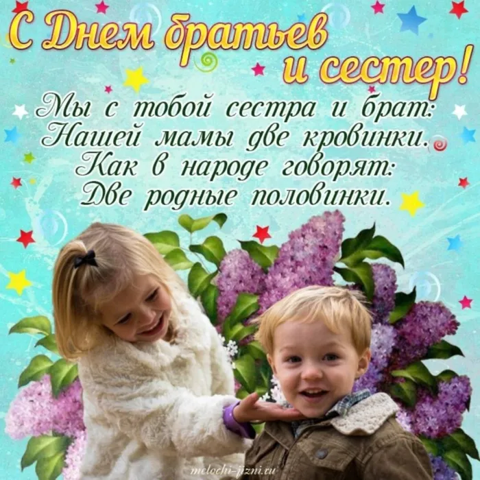 40 открыток с Днем братьев и сестёр. С Днем братьев и сестер - открытки и поздравления