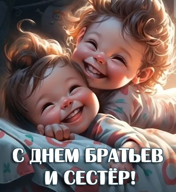 40 открыток с Днем братьев и сестёр. Красивые открытки с Днем братьев и сестер