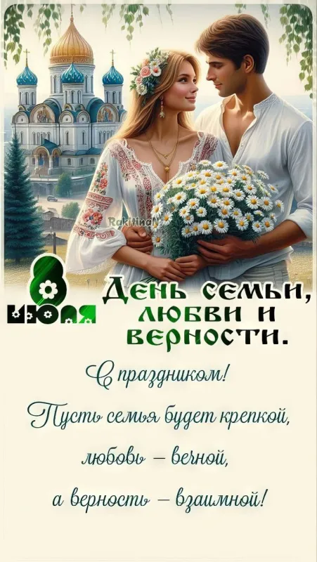 Открытки с Днем семьи любви и верности. Красивые открытки с Днем Семьи, Любви и Верности