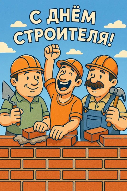 Прикольные картинки на День строителя. Прикольные картинки с Днем строителя