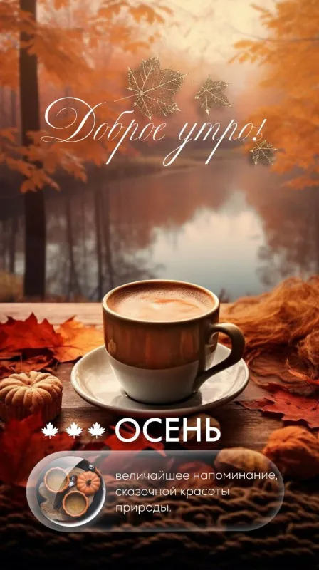 Красивые картинки Доброго осеннего утра. Красивые картинки с Добрым осенним утром