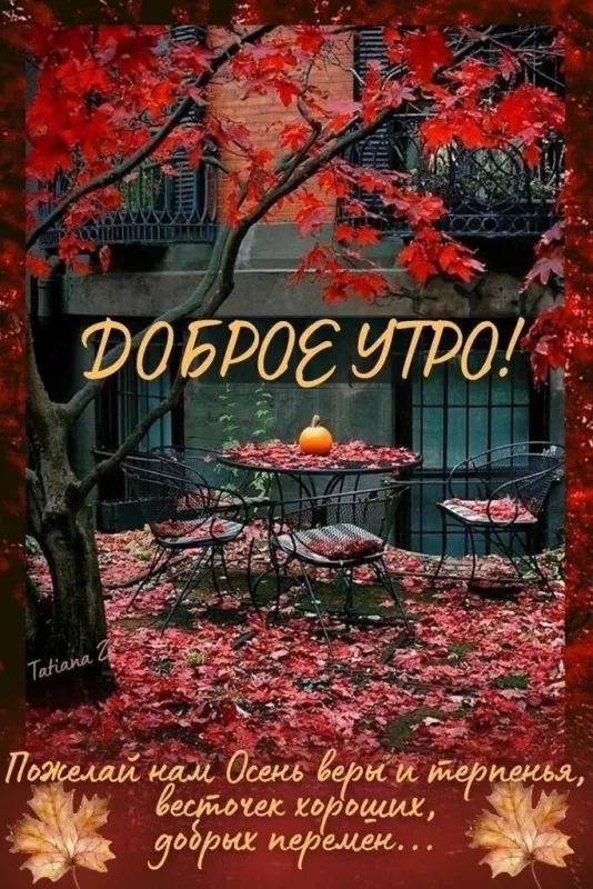 Красивые картинки Доброго осеннего утра. Красивые картинки с Добрым осенним утром
