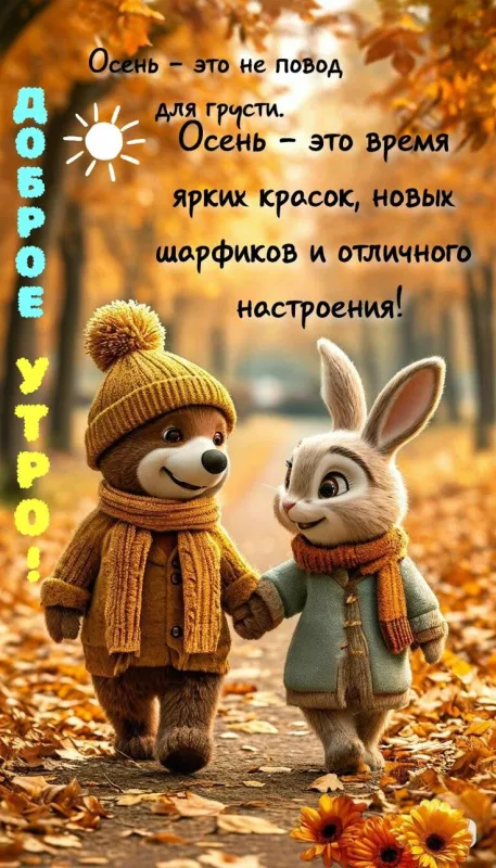 Красивые картинки Доброго осеннего утра. Доброе осеннее утро - позитивные картинки