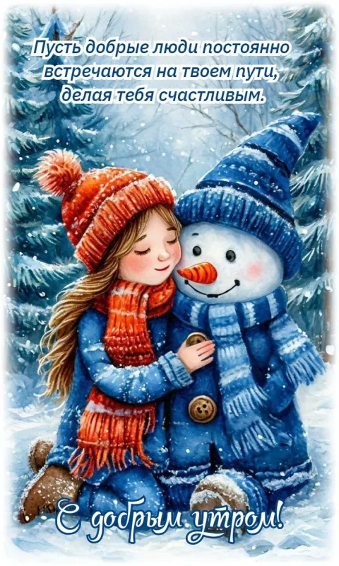Красивые снежные картинки "Доброе утро". Снежные картинки "Доброе утро" позитивные