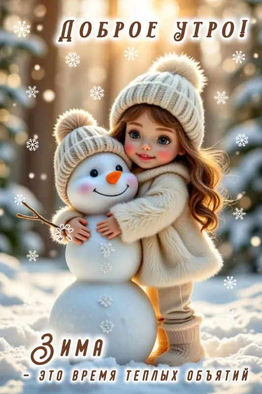 Красивые снежные картинки "Доброе утро". Снежные картинки "Доброе утро" позитивные
