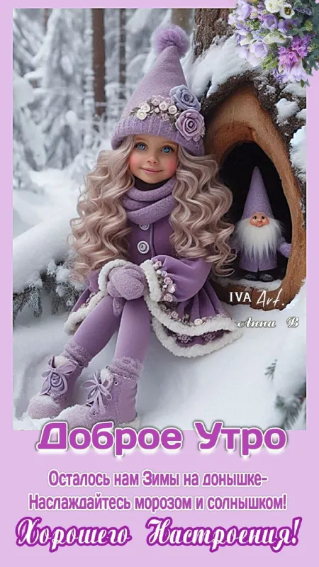Красивые снежные картинки "Доброе утро". Снежные картинки "Доброе утро" позитивные