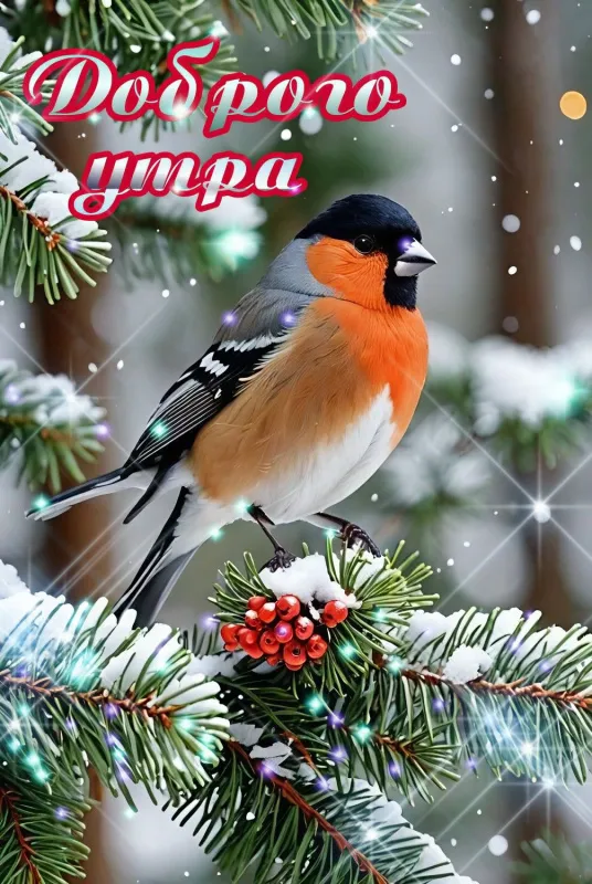 Красивые снежные картинки "Доброе утро". Красивые снежные картинки "Доброе утро"