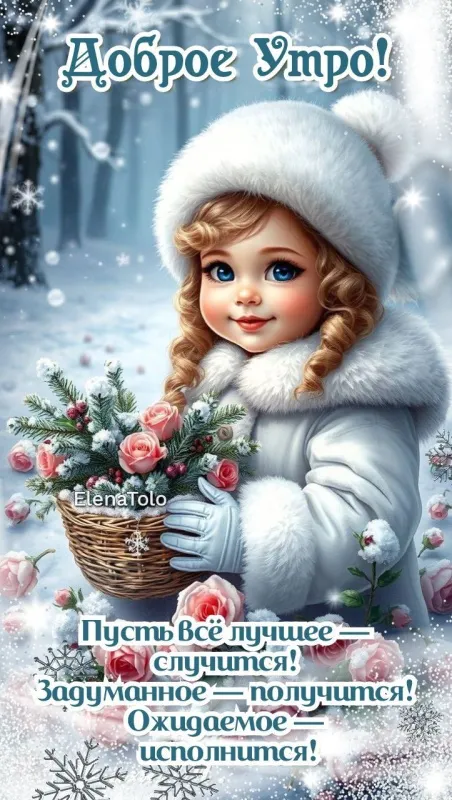 Красивые снежные картинки "Доброе утро". Доброе снежное утро - картинки со снегом