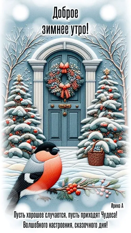 Красивые снежные картинки "Доброе утро". Снежные картинки "Доброе утро" позитивные