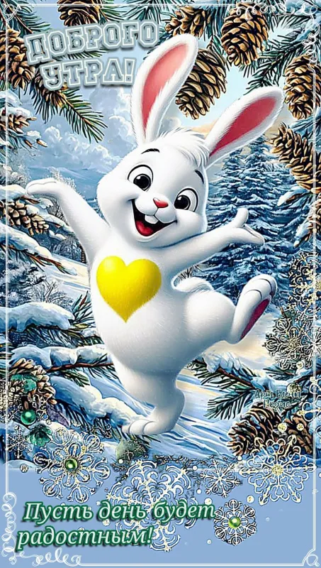 Красивые снежные картинки "Доброе утро". Снежные картинки "Доброе утро" позитивные