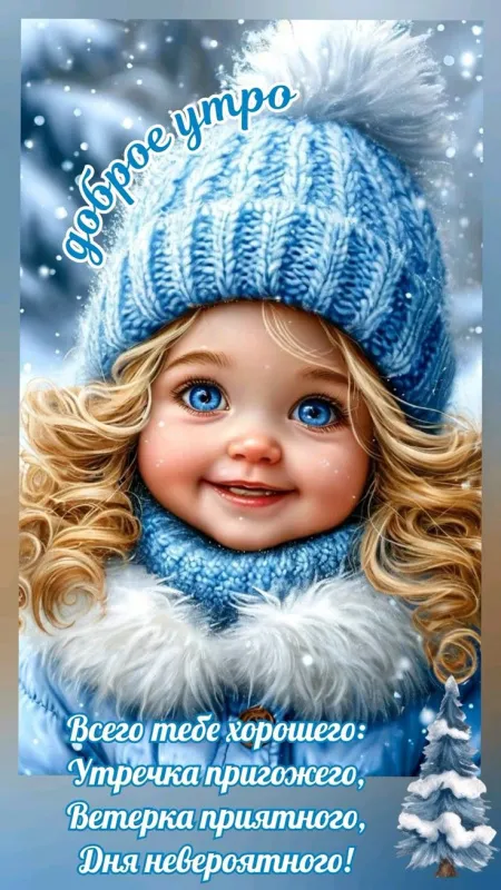 Красивые снежные картинки "Доброе утро". Снежные картинки "Доброе утро" позитивные