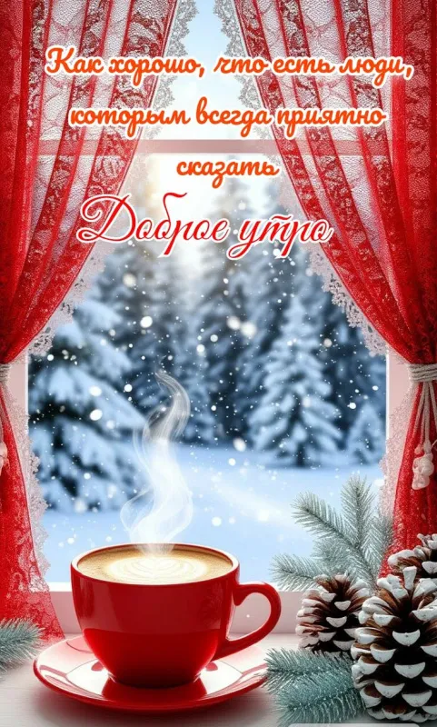 Красивые снежные картинки "Доброе утро". Доброе снежное утро - картинки со снегом