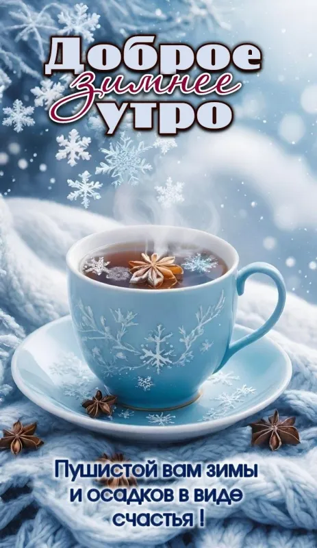 Красивые зимние картинки "Доброе утро" для скачивания. Зимние картинки "Доброе утро" с пейзажами