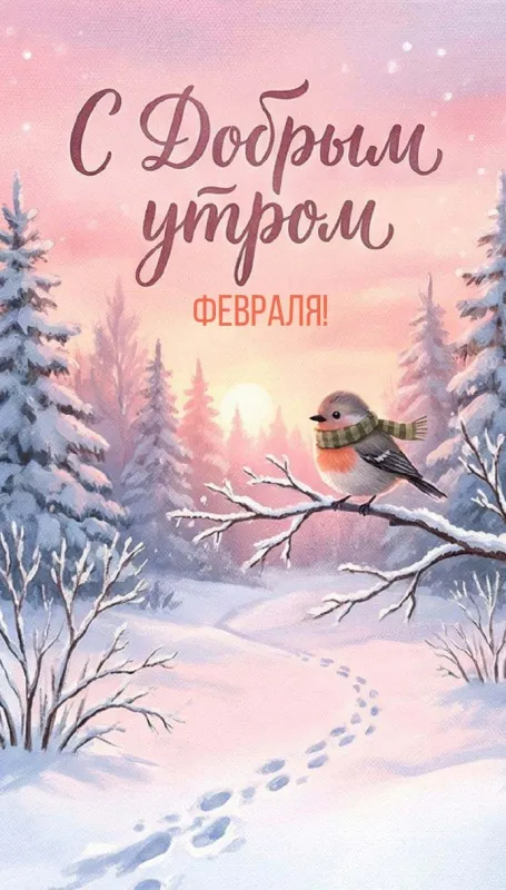 Картинки Доброе утро февраля. Картинки "С Добрым утром февраля" красивые