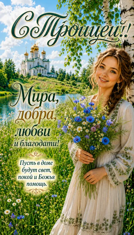 Красивые открытки "Со Святой Троицей" . Красивые открытки со Святой Троицей