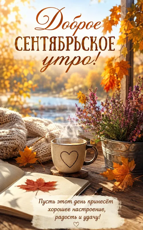 Доброе утро сентября. Красивые картинки с добрым утром сентября
