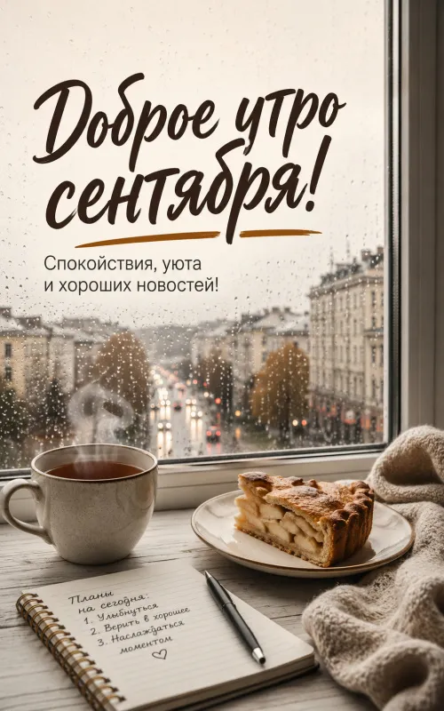 Доброе утро сентября. Красивые картинки с добрым утром сентября
