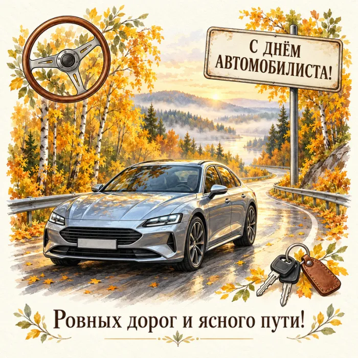 Открытки "С Днем автомобилиста". Картинки с Днем автомобилиста красивые и новые