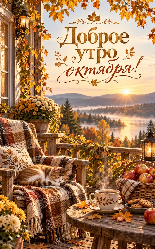 Красивые картинки "С добрым утром октября". Современные картинки Доброе октябрьское утро