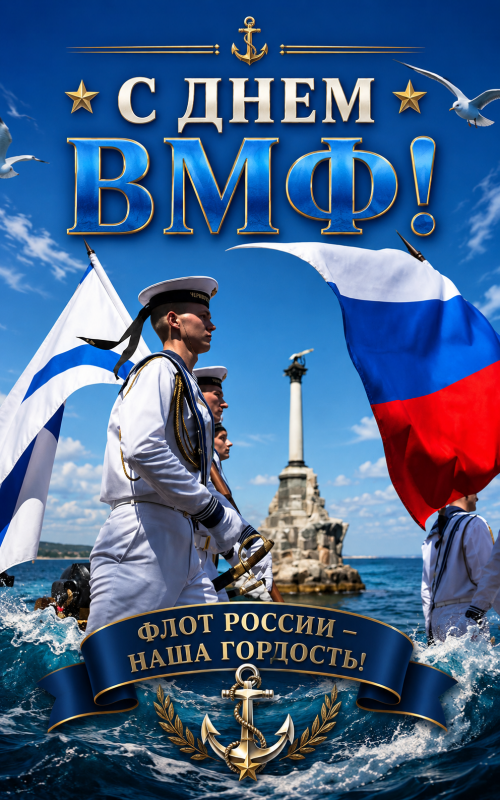 Открытки с Днем Военно-Морского Флота (ВМФ)